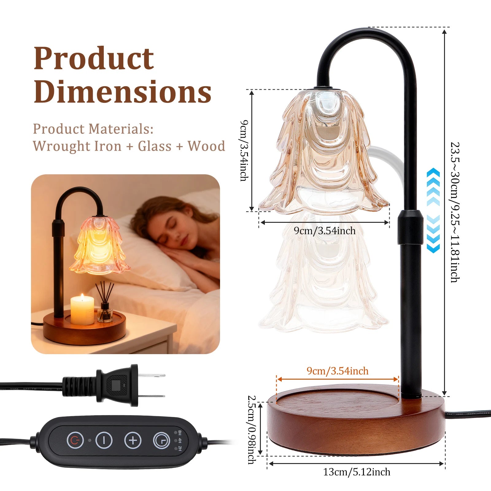 Flameless Flower Candle Warmer: Cozy Glow, No Flame Risk