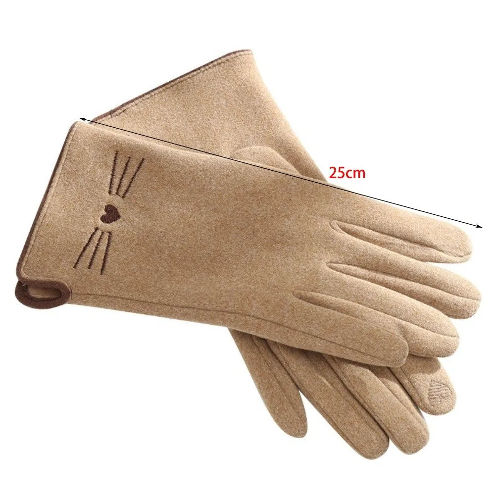 Cat Touchscreen Winter Gloves for Women: Playful, Warm, Connected