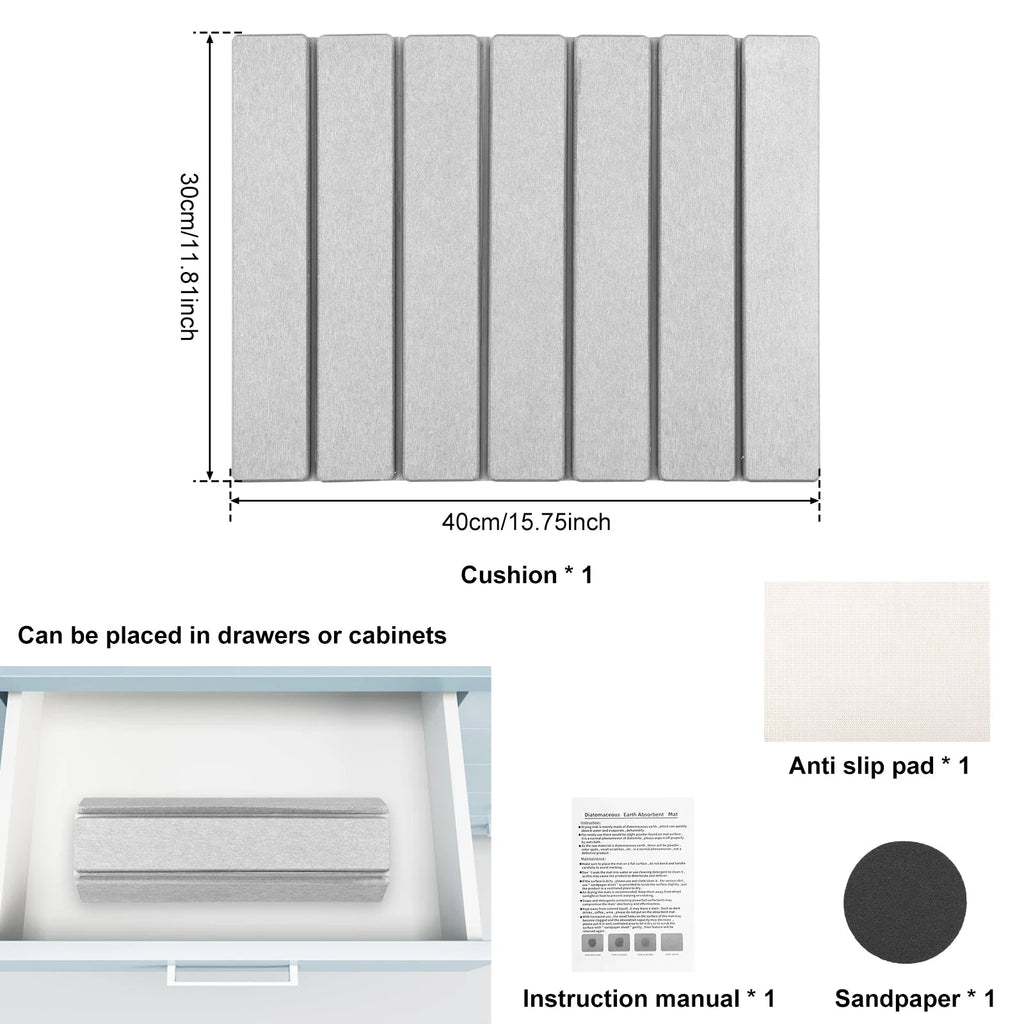 Diatomite Stone Dish Drying Mat: Fast-Dry Kitchen Counter Upgrade