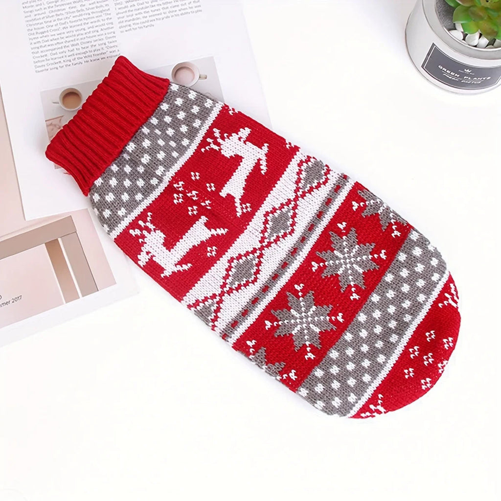 Knitted Dog Christmas Sweater: Festive Warmth for Small Pets