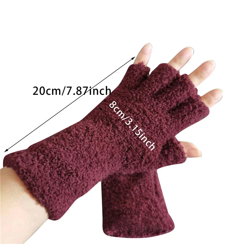 Knit Half Finger Gloves: Cold-Weather Comfort, Full Grip