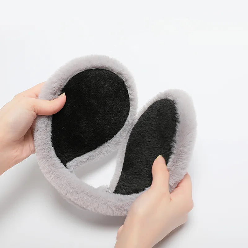 Plush Winter Ear Muffs with Earpiece: Cold Protection, Clear Calls