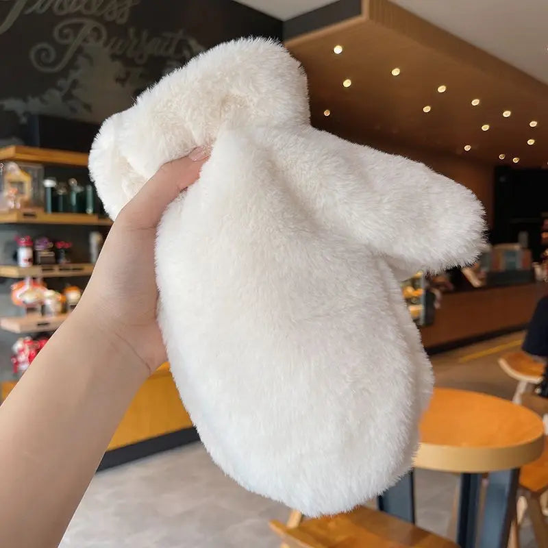 Fluffy Plush Mittens: Cozy Warmth for Cold Days