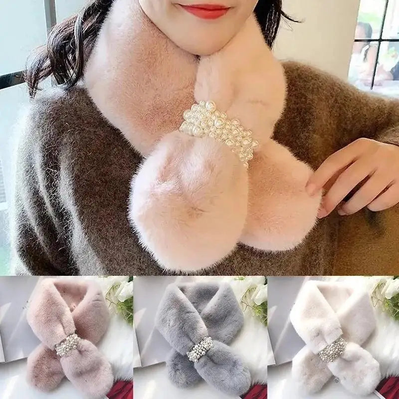 Faux Fur Pearl Winter Scarf: Luxury Warmth in Every Wrap
