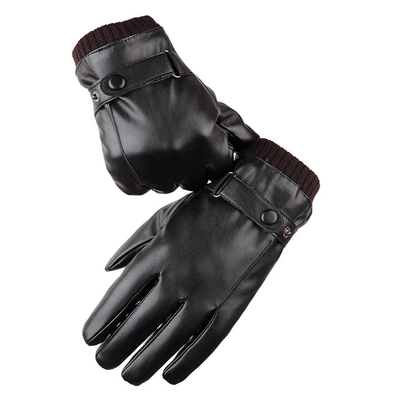 Men's Touch Screen Leather Gloves: Stay Warm, Stay Connected