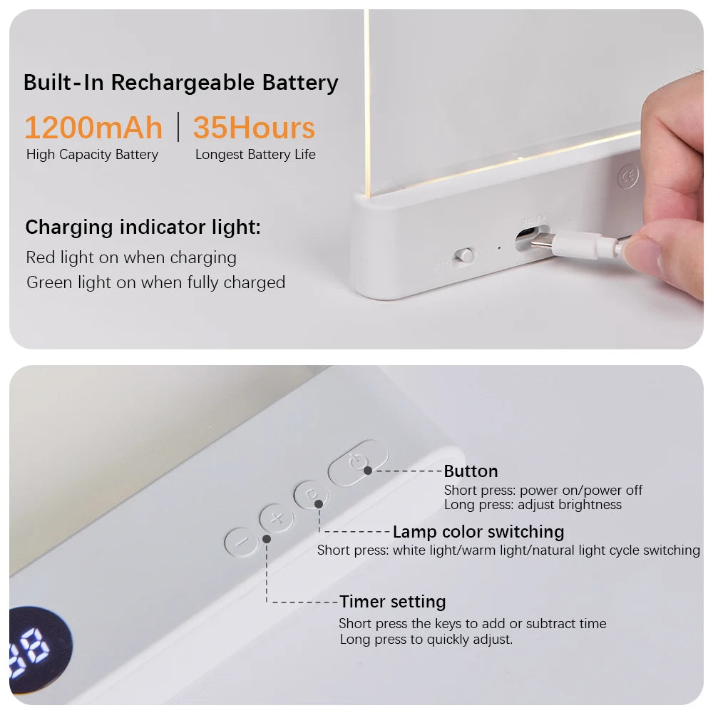 LED Flat Panel Reading Light: Gentle Glow for Nighttime Reading
