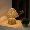 Bamboo Woven Boho Desk Lamp