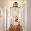 Modern Crystal Semi Flush Mount Ceiling Light