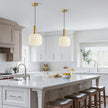 Modern Striped Glass Pendant Light