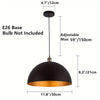 Vintage Industrial Dome Pendant Light