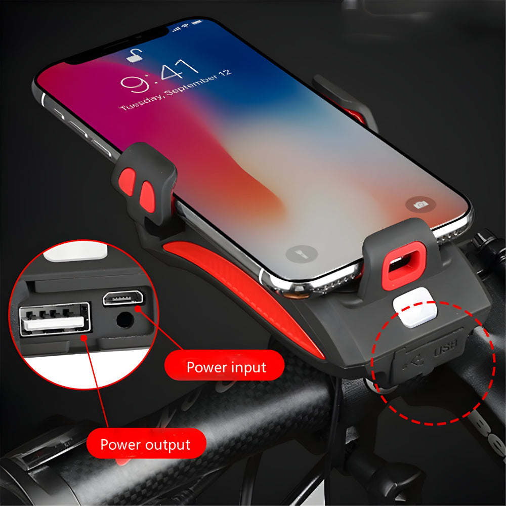Bike Light, Mount and Powerbank Combo