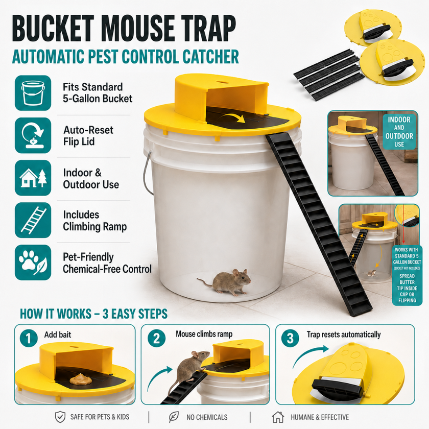 Bucket Mouse Trap Catcher