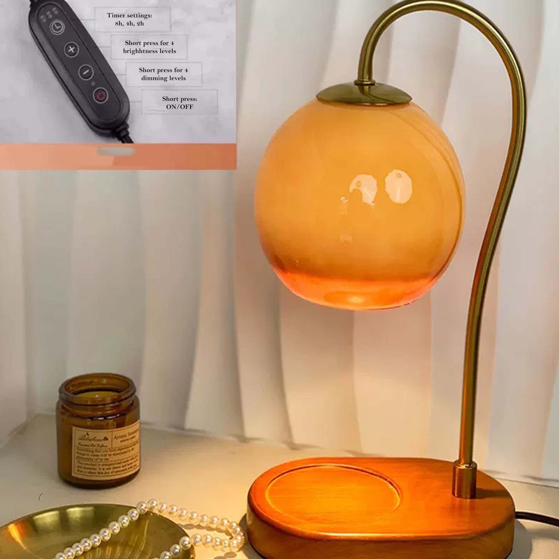 Table Lamp Candle Warmer Adjustable Flameless Wax Melting