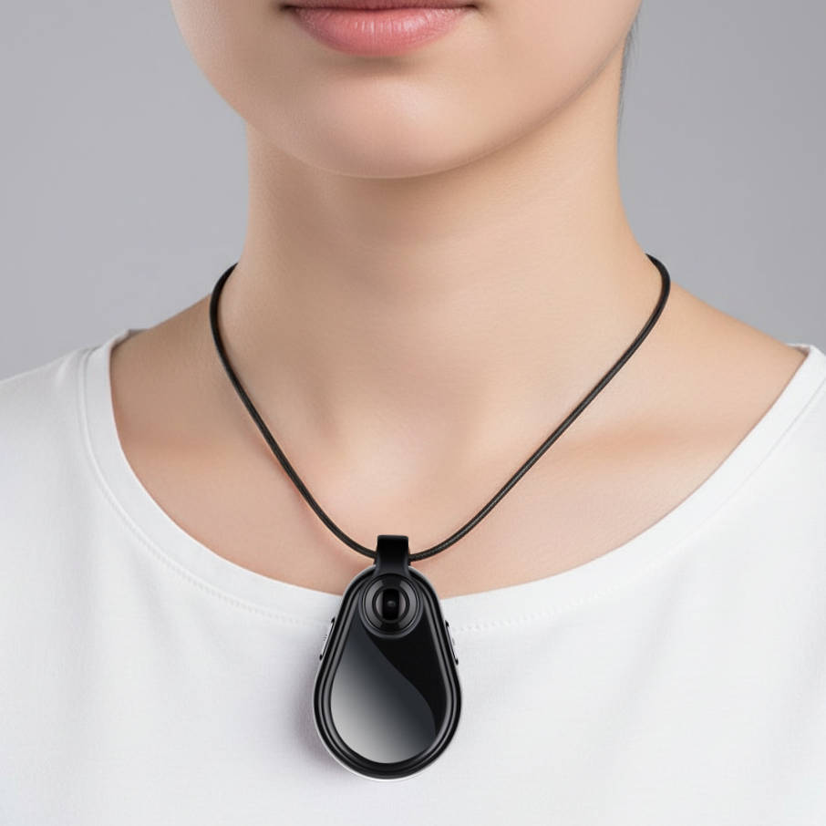 Hidden Camera Necklace: Discreet Audio and Video Recording