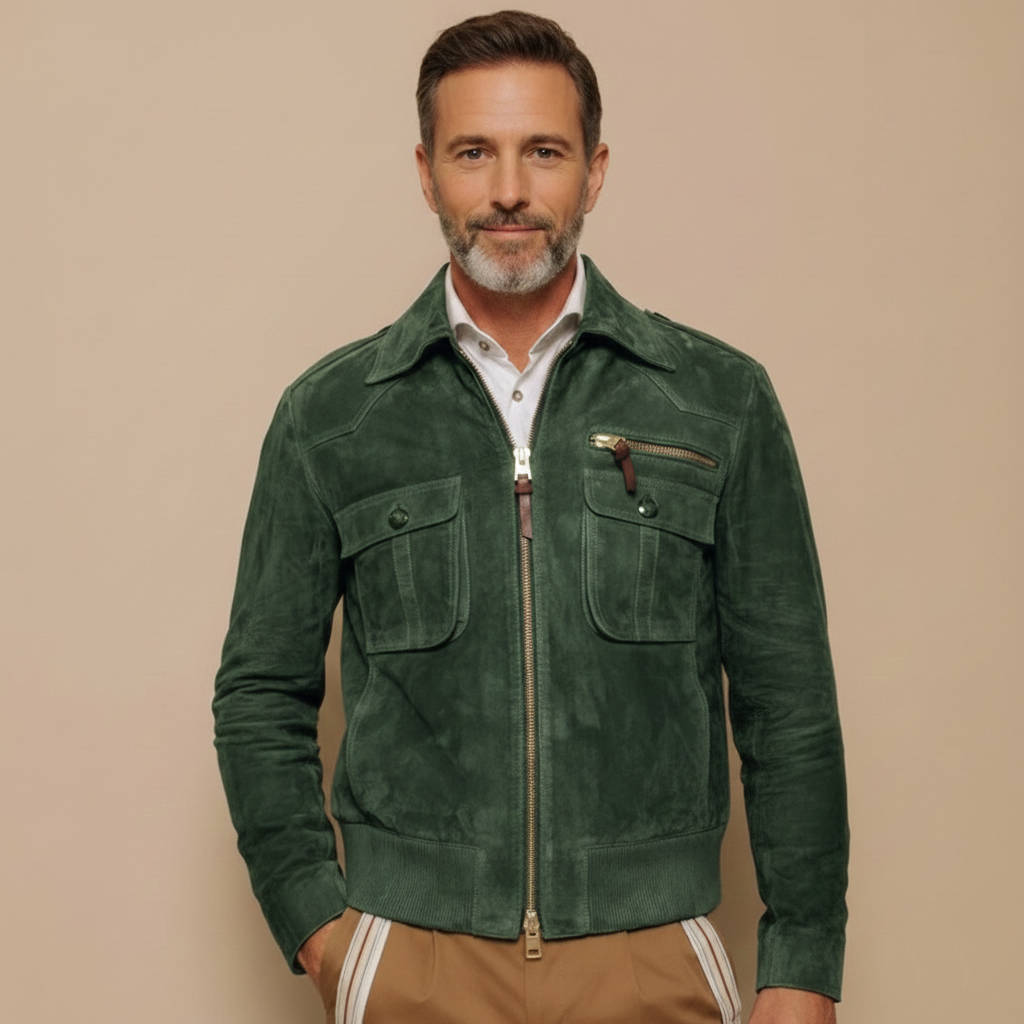 Retro Suede Jacket: Sharper Style for Men