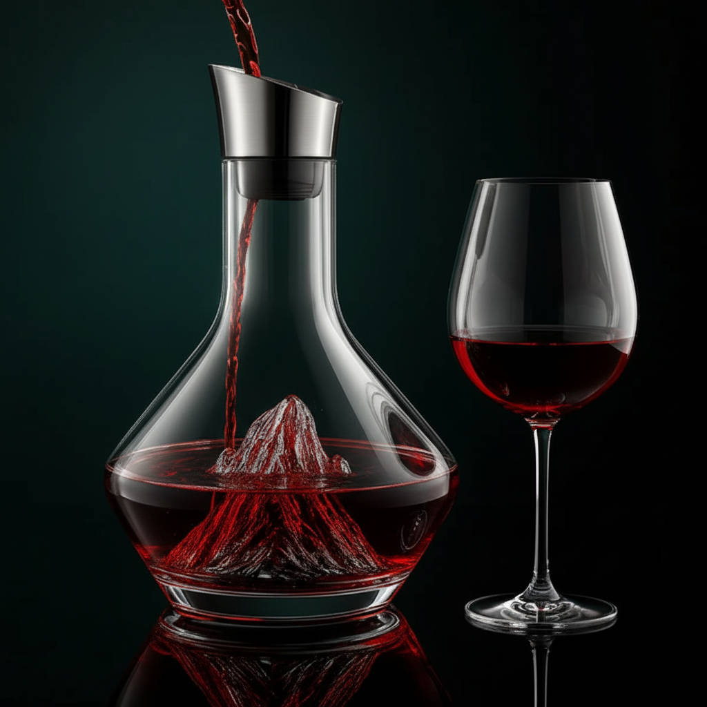 Crystal Glass Wine Decanter: Aerate for Smoother Flavor