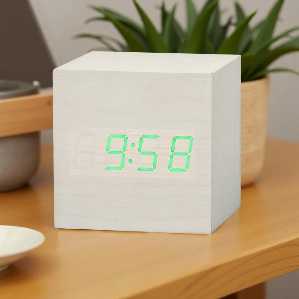 LED Digital Cube Alarm Clock