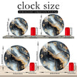 Blue & Gold Marble Wall Clock