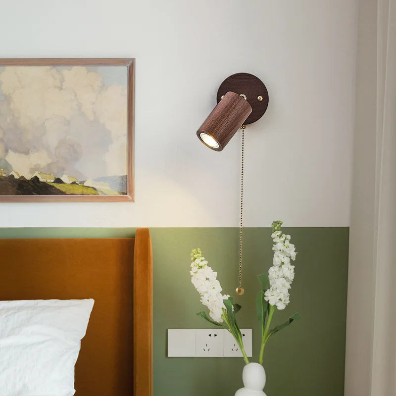 Arlo Retro Walnut Wall Lamp