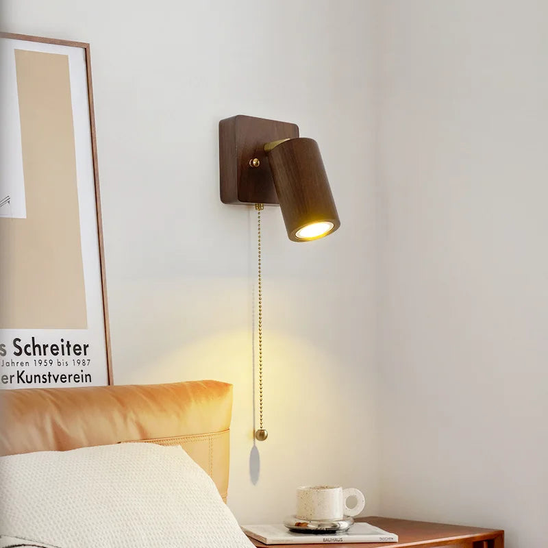 Arlo Retro Walnut Wall Lamp
