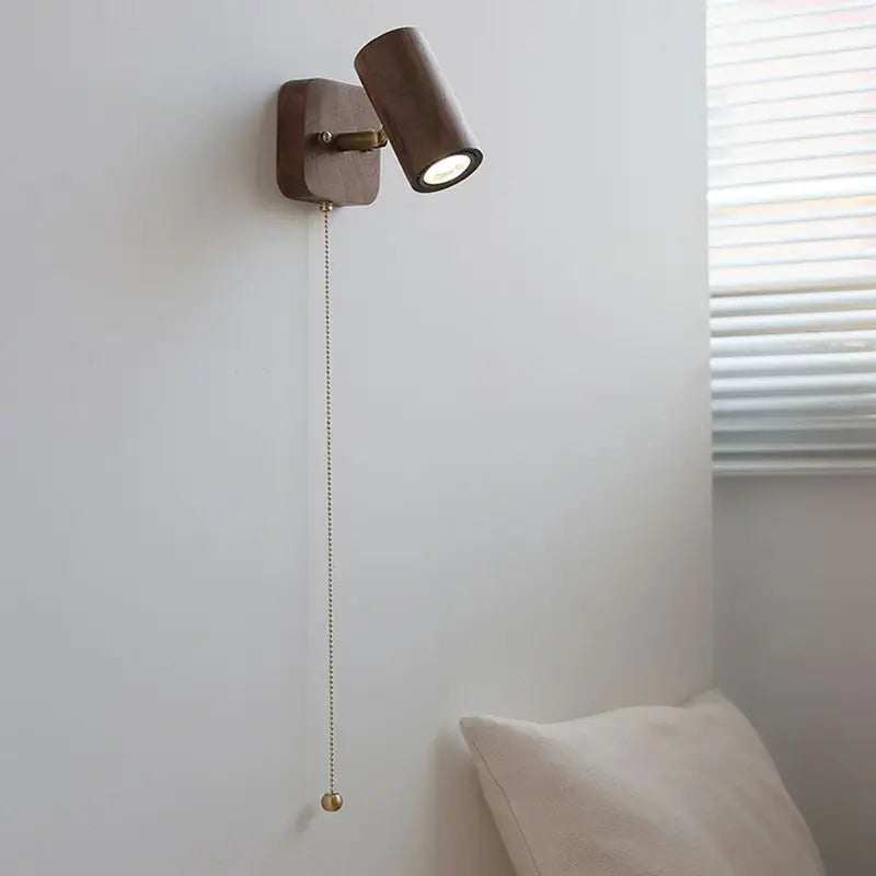 Arlo Retro Walnut Wall Lamp