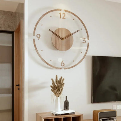 Modern Wooden Wall Clock Vintage Style
