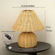 Bamboo Woven Boho Desk Lamp