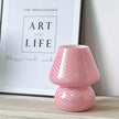 Murano-Style Glass Mushroom Lamp
