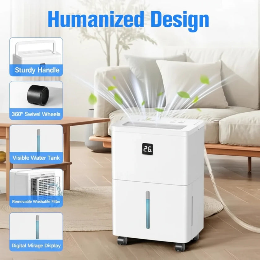 25 Pint Portable Home Dehumidifier