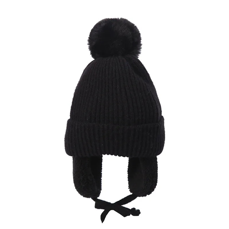Kids Knit Beanie with Earflaps: Cozy Cold-Weather Cover
