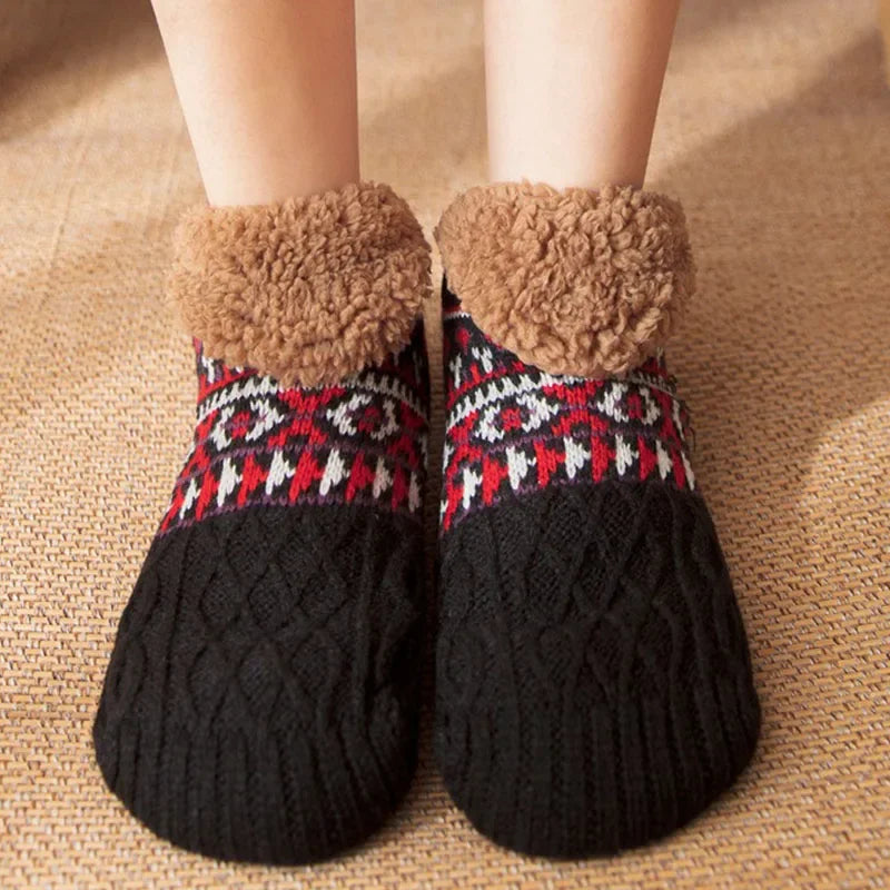 Snow Pattern Warm Socks: Festive Winter Comfort