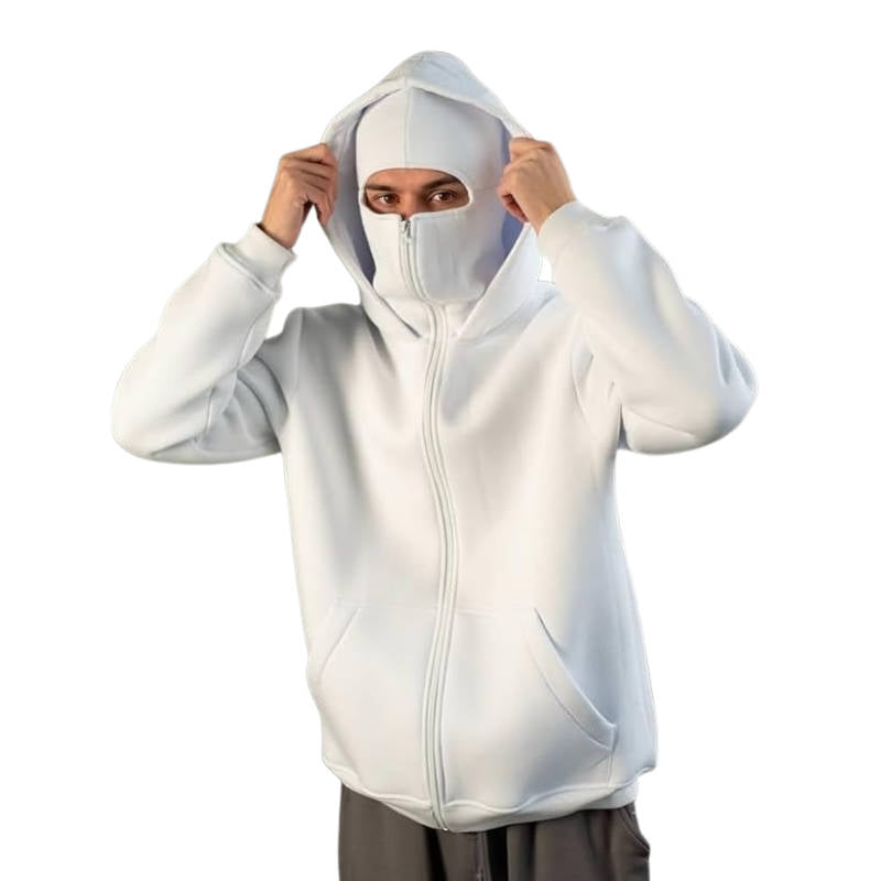 Full Zip Balaclava Hoodie: Face Coverage in the Cold Wind