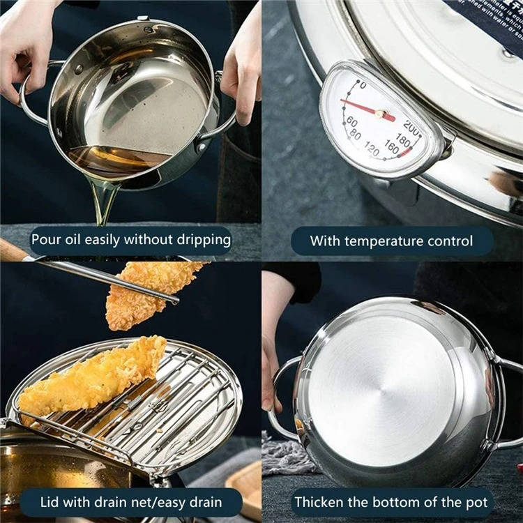 Japanese Deep Frying Pot: Even Heat, Compact Design