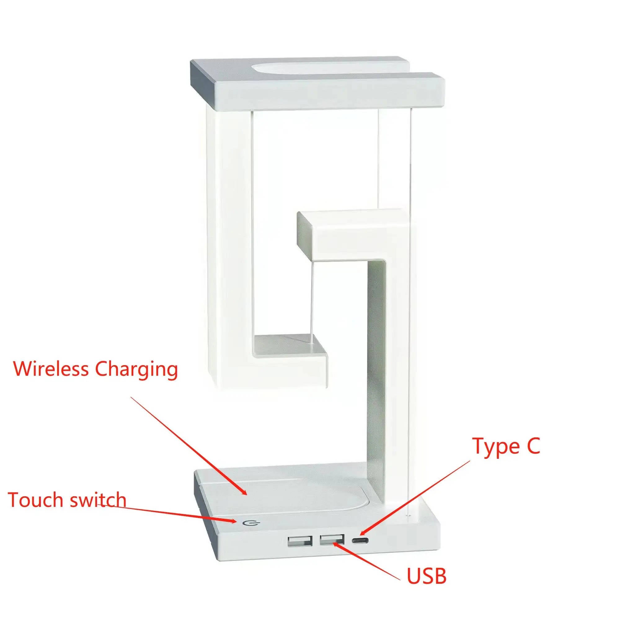 Floating Lamp with Wireless Charger: Light and Power in One