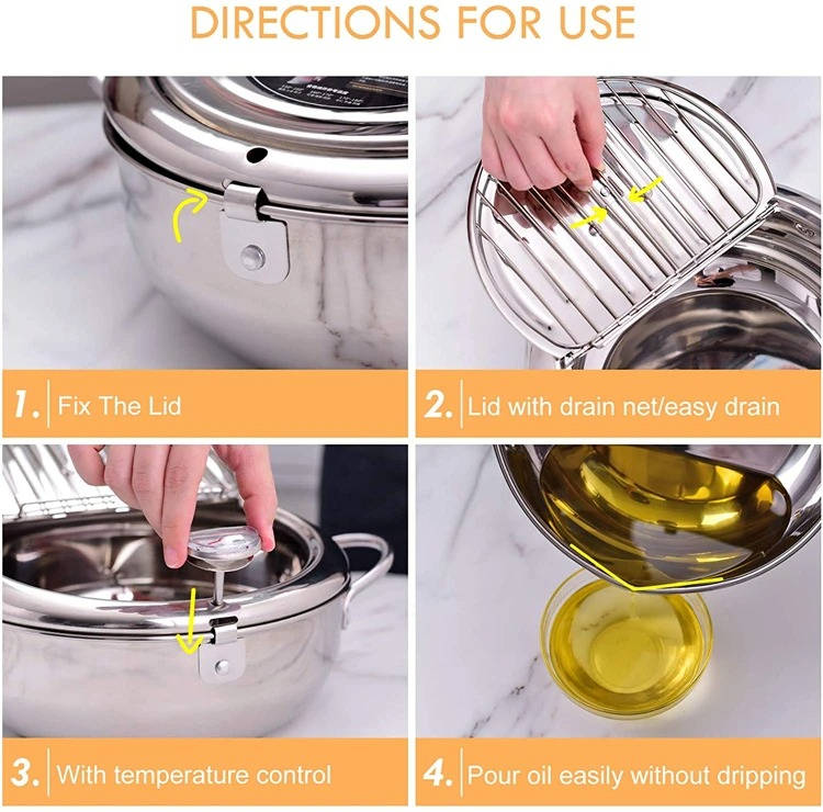 Japanese Deep Frying Pot: Even Heat, Compact Design