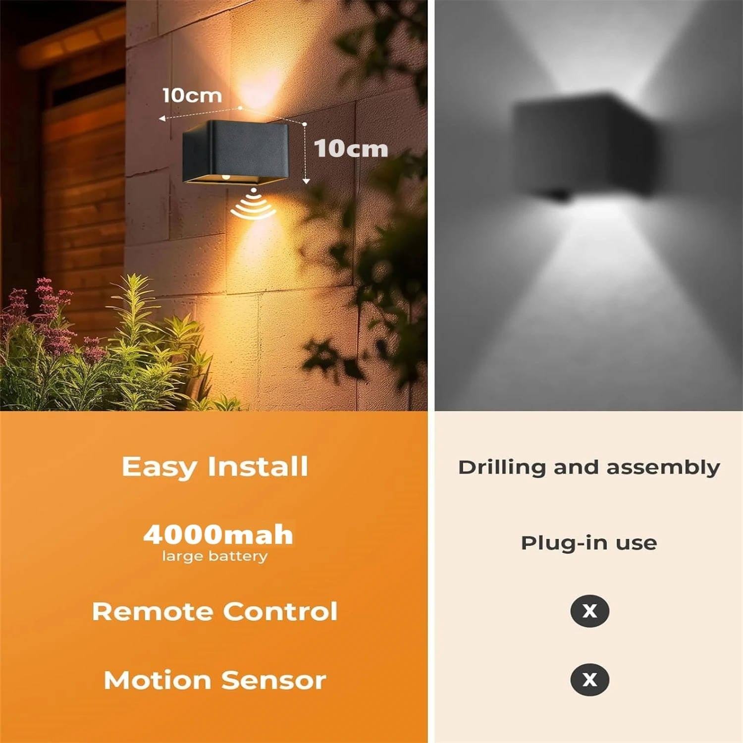 Motion Sensor Wall Light: Hands-Free Light, Day or Night