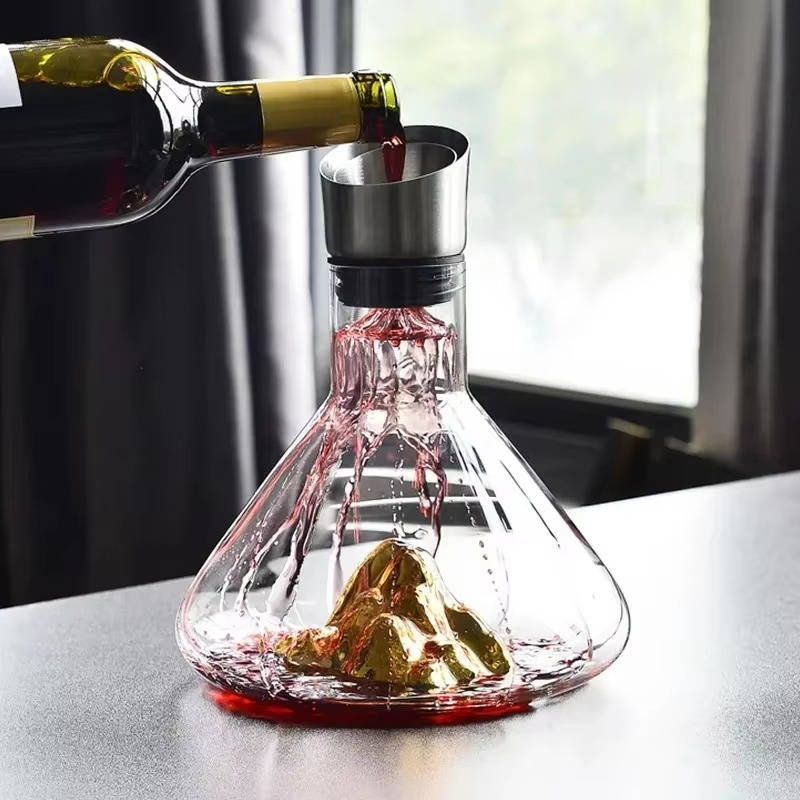 Crystal Glass Wine Decanter: Aerate for Smoother Flavor