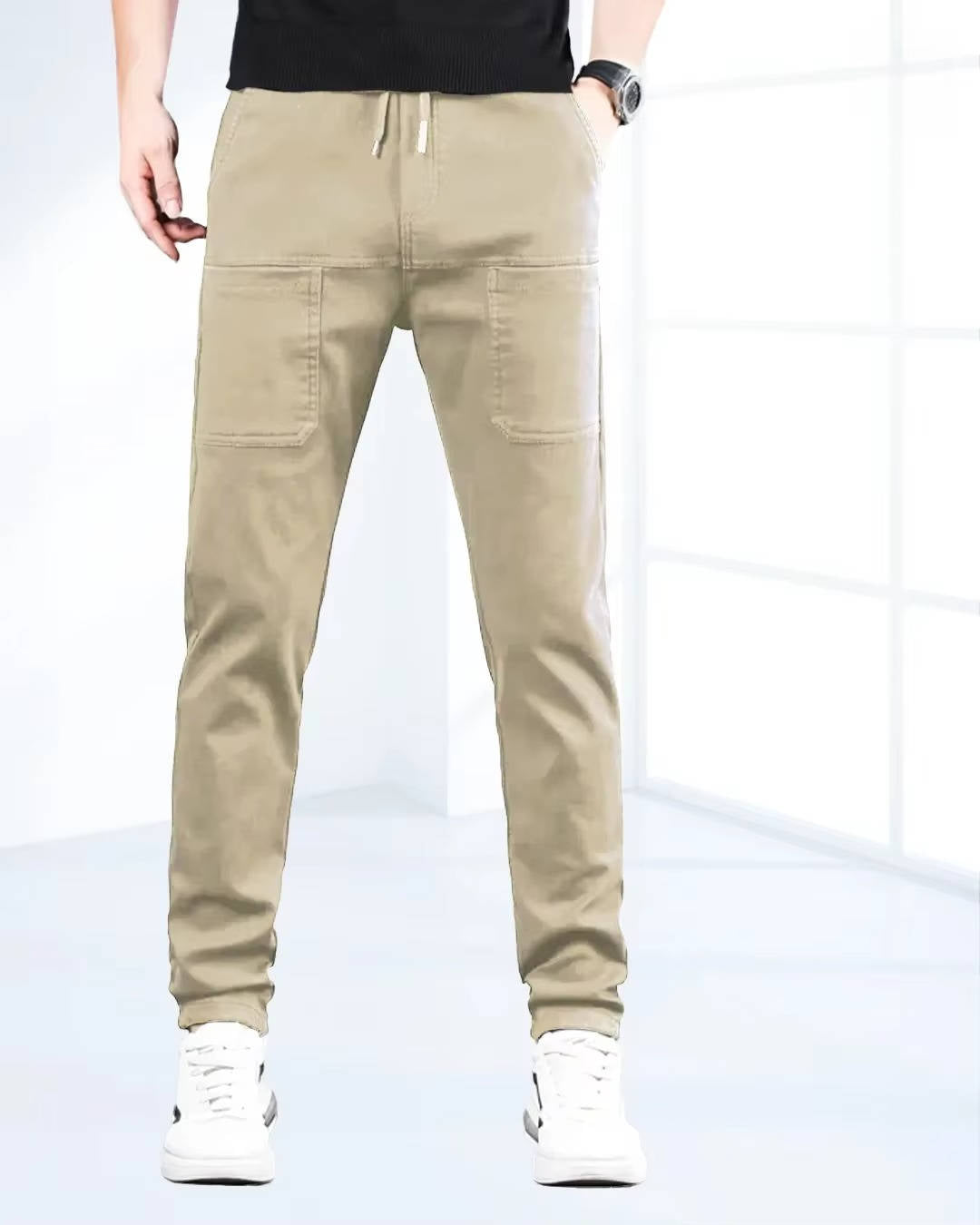 Men's High Stretch Cargo Pants: All-Day Comfort with Pockets