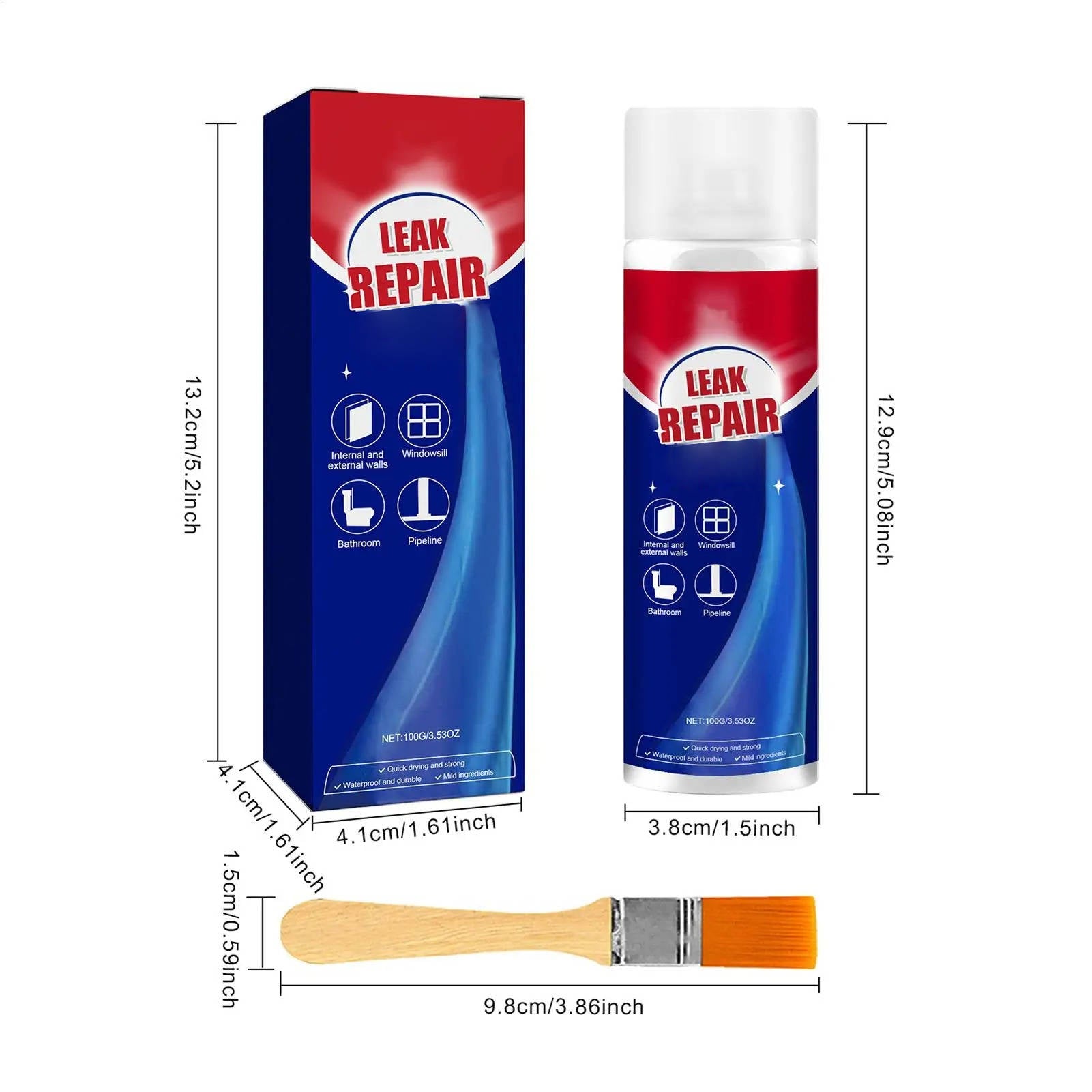 Leak Repair Waterproof Sealant Spray: 2-Set All-Purpose Fix