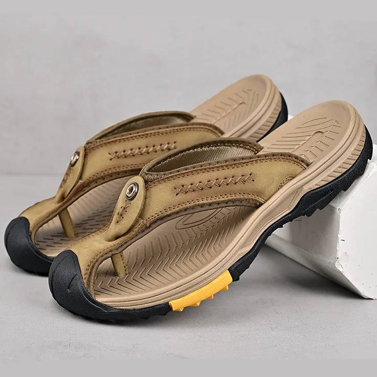 Water Resistant Toe Flip Flops for Men: Protected Beach Comfort