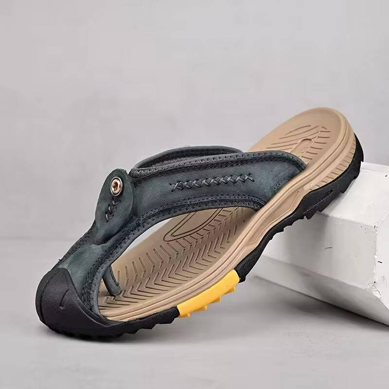 Water Resistant Toe Flip Flops for Men: Protected Beach Comfort