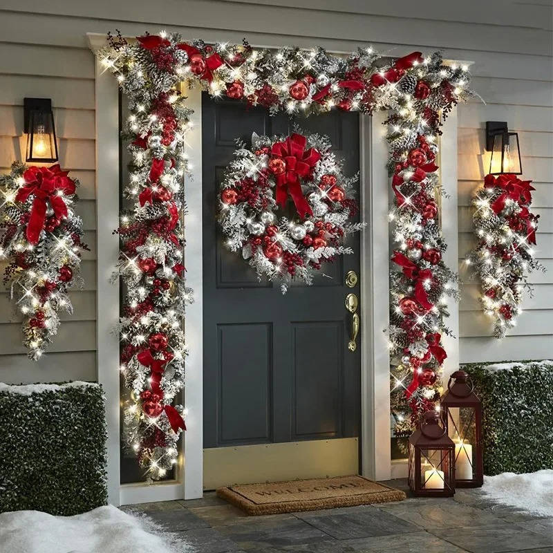 Christmas Door Decorations Full Set: Instant Holiday Curb Appeal
