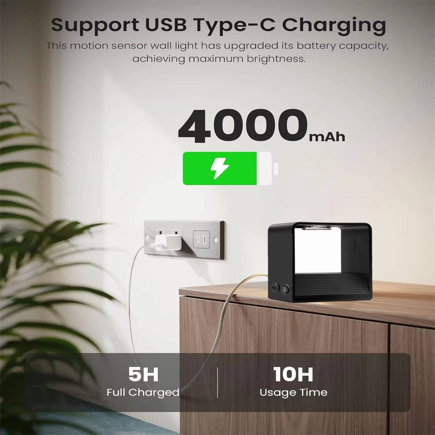 Motion Sensor Wall Light: Hands-Free Light, Day or Night