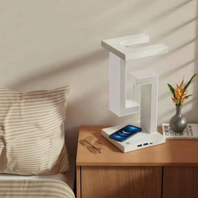 Floating Lamp with Wireless Charger: Light and Power in One