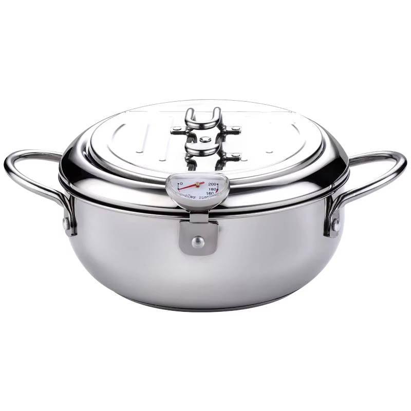Japanese Deep Frying Pot: Even Heat, Compact Design