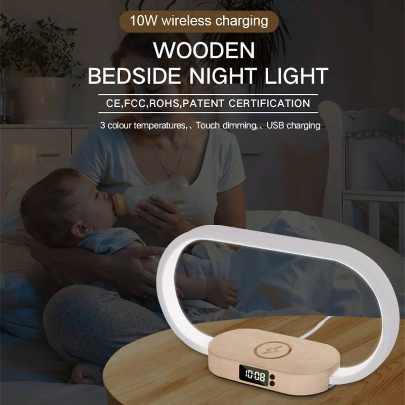 Wireless Charging Alarm Clock with Night Light: Tidy Nightstand Upgrade