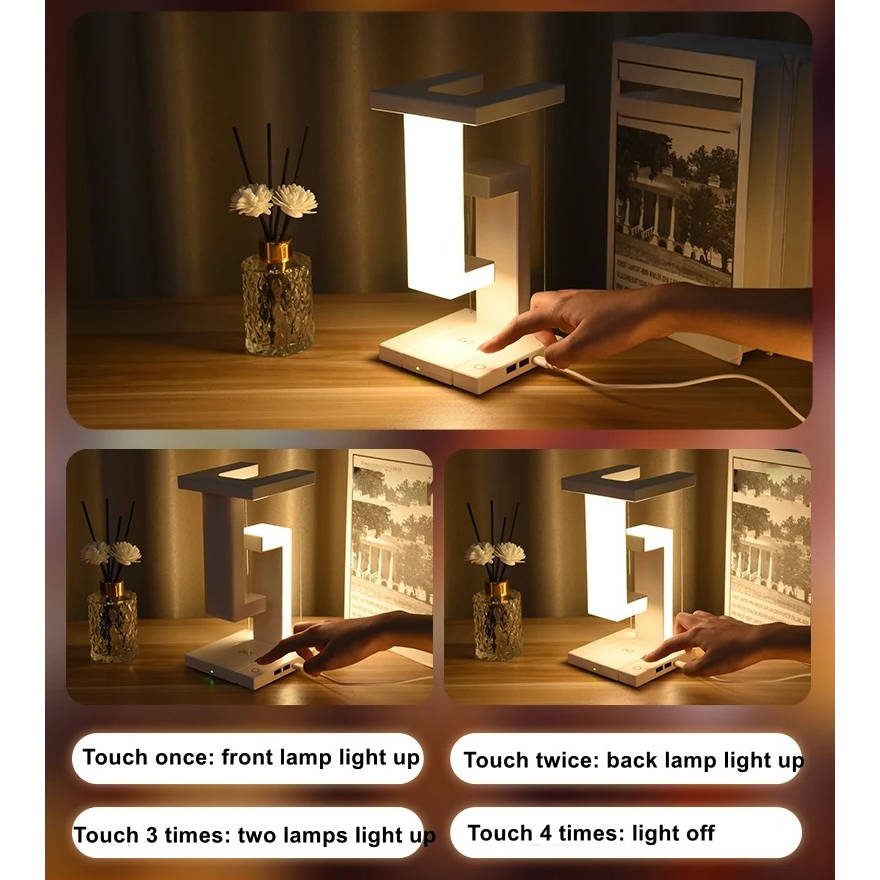 Floating Lamp with Wireless Charger: Light and Power in One