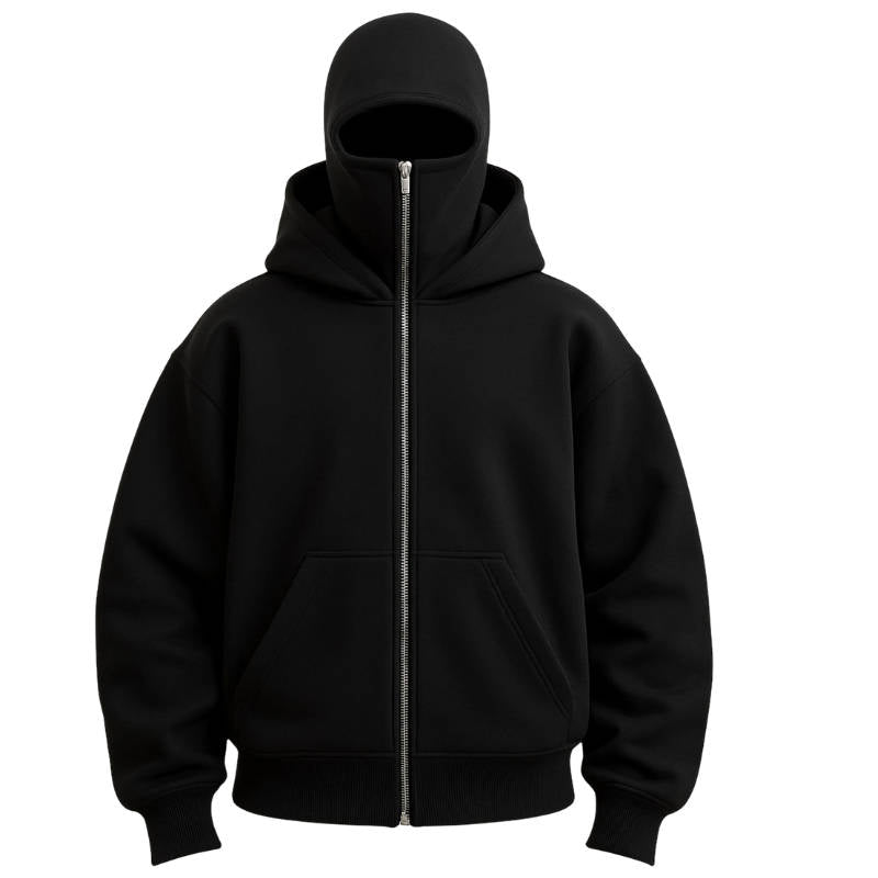 Full Zip Balaclava Hoodie: Face Coverage in the Cold Wind