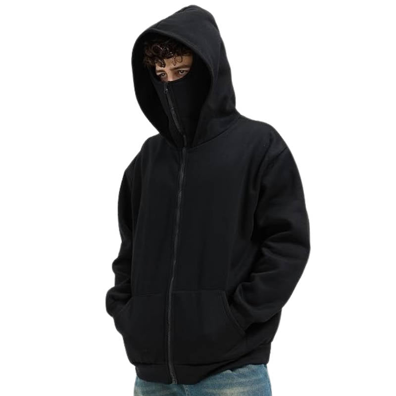 Full Zip Balaclava Hoodie: Face Coverage in the Cold Wind