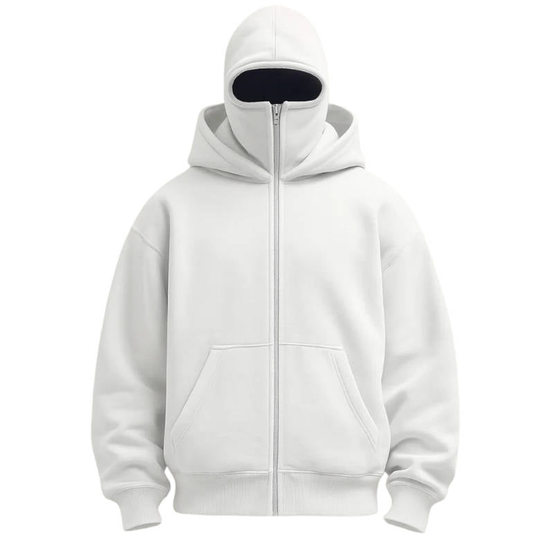 Full Zip Balaclava Hoodie: Face Coverage in the Cold Wind
